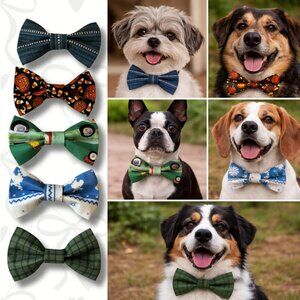 Handmade Dog Bow Tie – Stylish & Unique 🐾 Lot of 5 bows